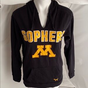 Victoria’s Secret PINK Minnesota Gophers black and gold hoodie XS